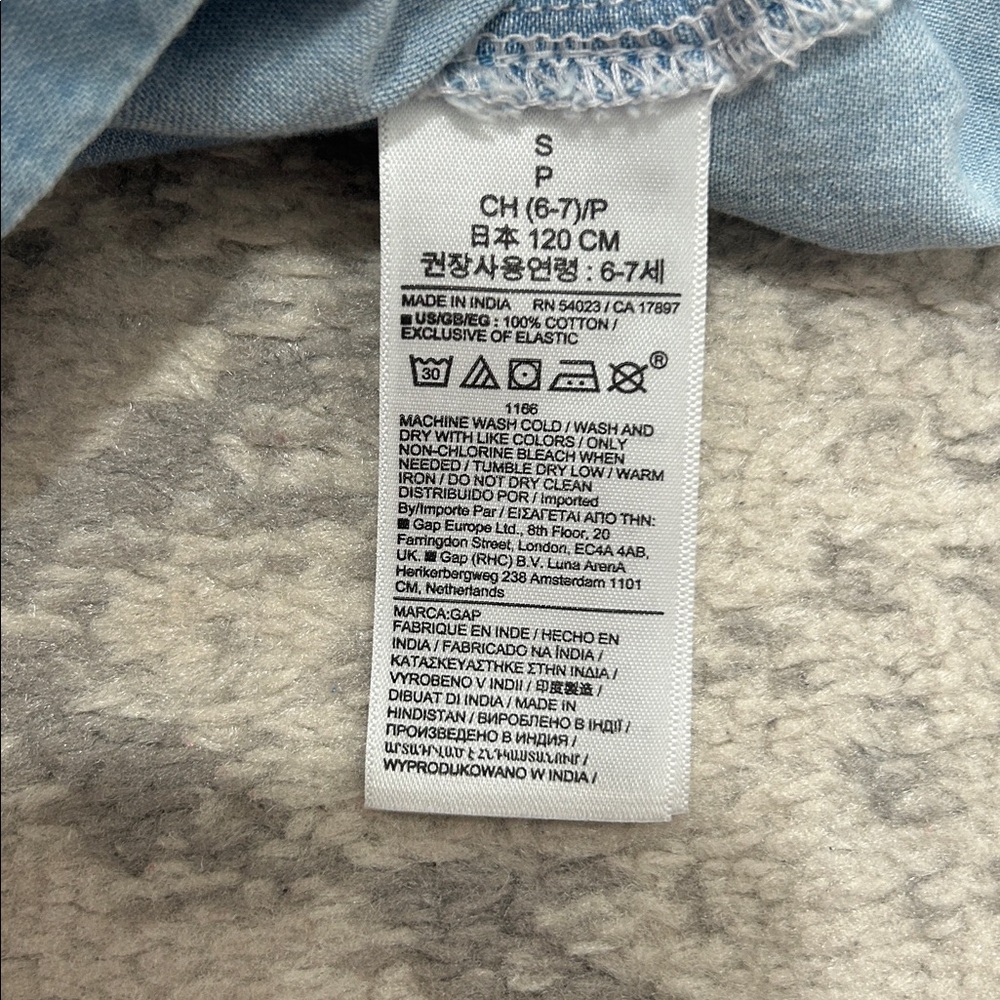 Gap girls kids size small 6-7 blue denim dress adjustable straps cute!! - Picture 5 of 5